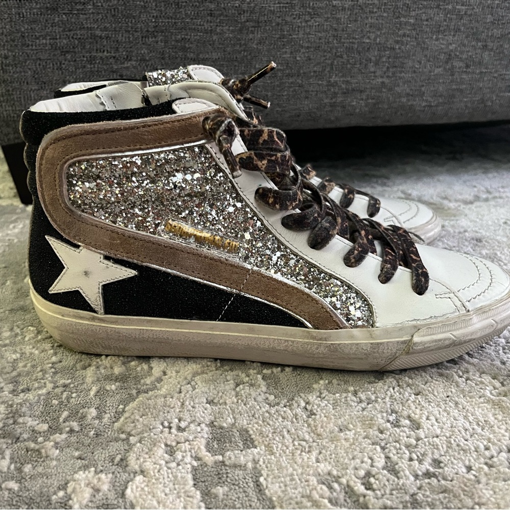 Gold Goose slide mid tops